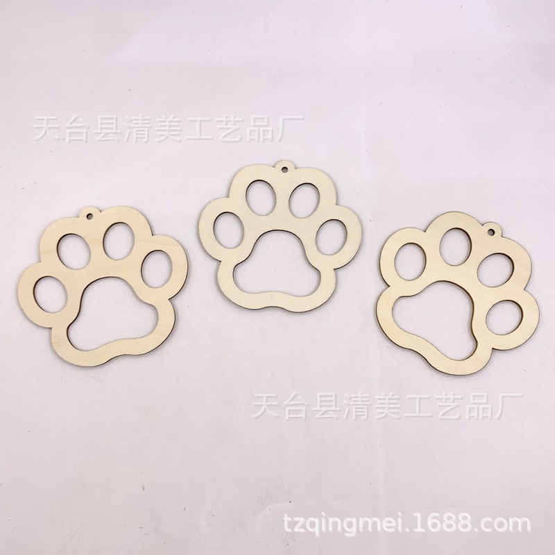 Oso sello Estilo madera chip, decoración de madera oso sello madera chip colgante 10 unidades un paquete