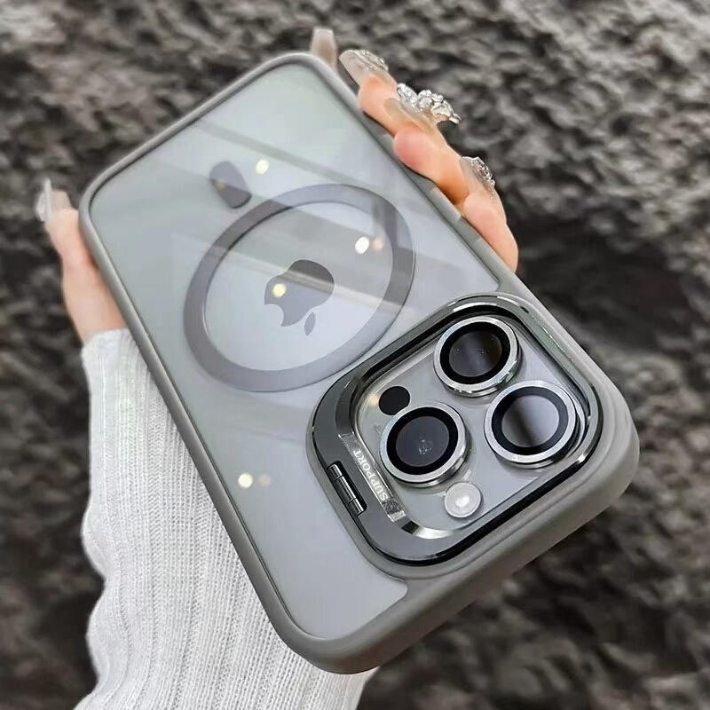 iPhone17PROMAX携帯電話ケース、磁気レンズホルダー、アクリル透明Apple 16ハードシェル、落下防止に適しています。|undefined