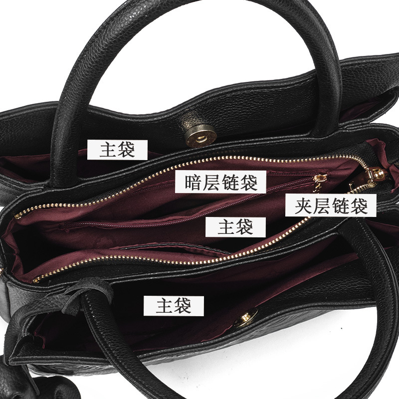 Miles de bolsos clásicos, bolsos de mujer de gran capacidad, bolsos de mano de cuero en relieve de moda, bolsos de mensajero de mujer, bolsos de temperamento