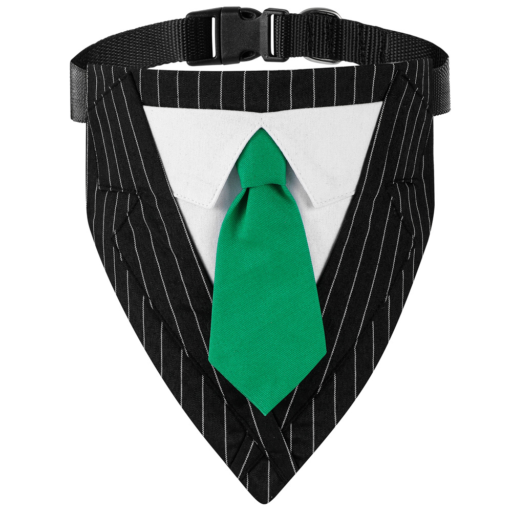 Cross-border exclusivo nuevo traje popular perro triángulo bufanda corbata mascota perro saliva toalla bufanda de la boda