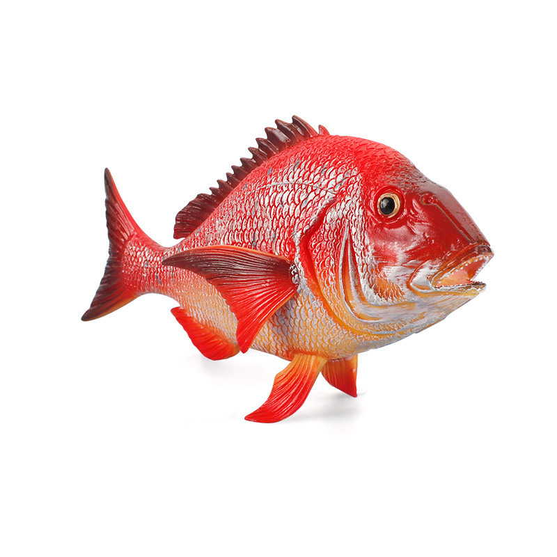 Exportación transfronteriza simulación de animales marinos subtropicales rojo seda pez modelo de pez de ceja sólida ornamental de peces
