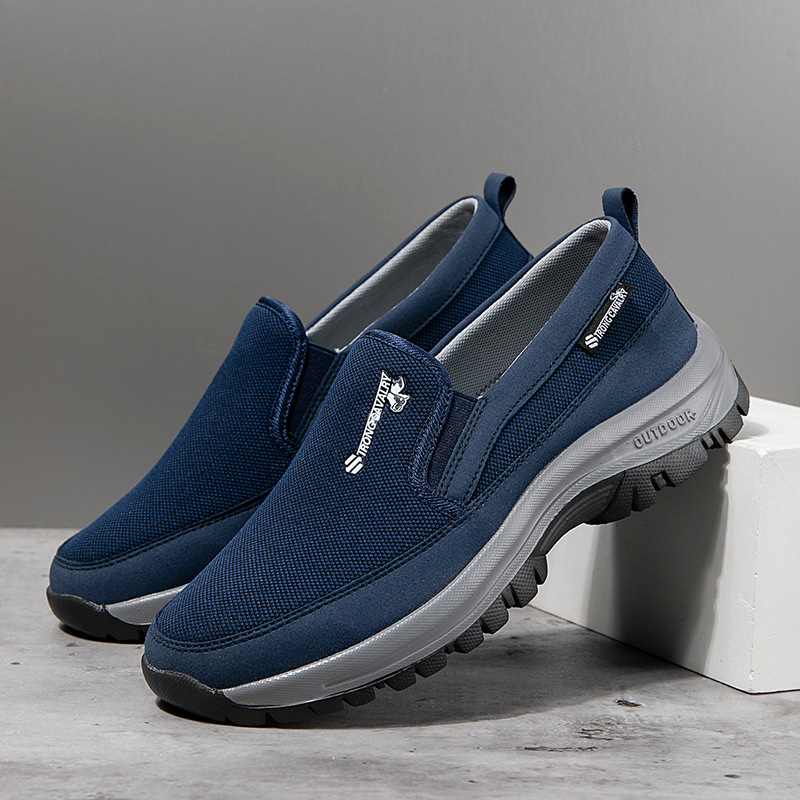 Spring Men's Canvas Shoes Lightweight Breathable Large Size Casual Men's Shoes Slip-on Loafers