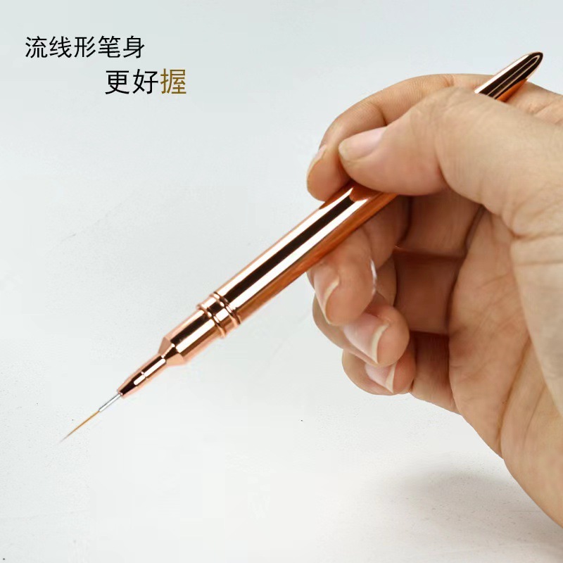 Cross-border nuevo tubo de aguja de uñas pluma de dibujo ultra-fino gancho pluma línea pintada tienda de uñas cepillo especial solo
