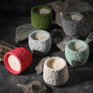 Cross-border Hot Selling Creative Cement Candle Cup Candle Container Empty Cup Aromatherapy Candle Cup Romantic Fragrance Gift