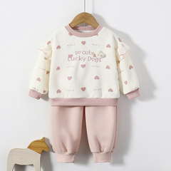 秋の新作女の子のかわいい服、子供用スウェットシャツスーツ、愛らしい、かわいくて快適な女の赤ちゃんのお出かけ服、子供服