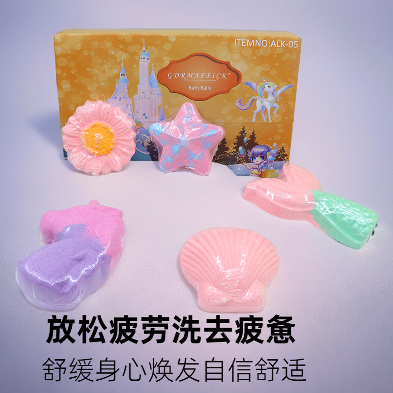 Unicorn Mermaid Shower Salt Sphere Set Bath Oil Explosive Ball Spa Bath Foot Bath Bubble Bomb Shower Ball