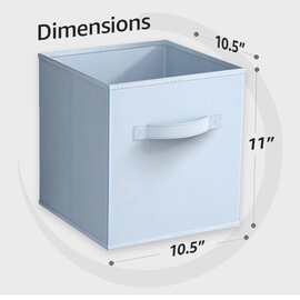 亚马逊无盖布艺收纳盒可折叠收纳箱家用衣柜储物箱衣物玩具整理箱