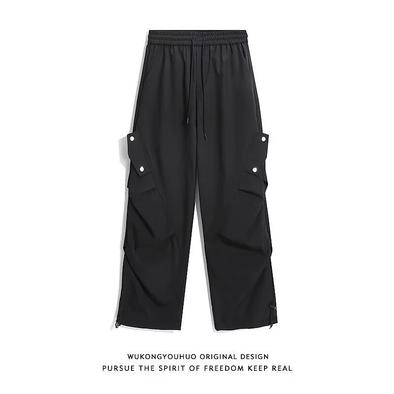 Spring water repellent trousers, American style, loose fit