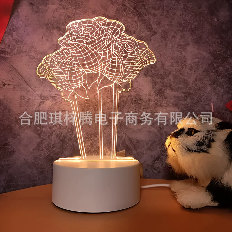 Ins Creative warm soft light bedside Creative Night Light Decoration Music Ack Lights 3D Night Light Wholesale