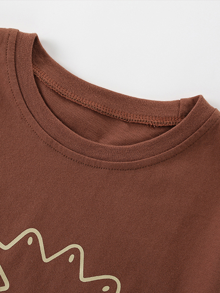 Malwee niño camiseta de verano nuevo estilo europeo y americano niño de cuello redondo de verano de manga corta ropa infantil chaqueta casual