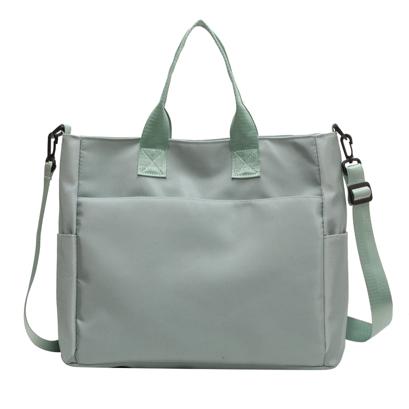 Bolso de mano de gran capacidad para mujeres bolso de hombro de trabajo de cercanías bolso de clase de estudiante universitario simple bolsa de mensajero Oxford tela