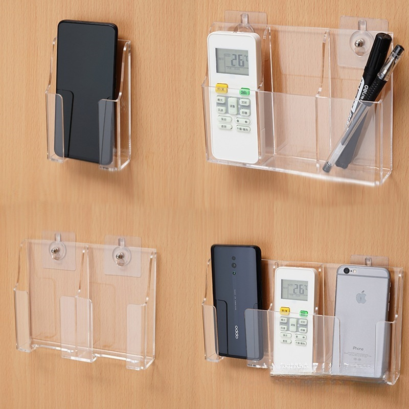 Air Conditioner Remote Control Storage Box Acrylic Wall Box Mobile Phone Charging Wall-Mounted Transparent Wall-Mounted Placement Rack Simple Air Conditioner Remote Control Storage Box Acrylic Wall Box Mobile Phone Charging Wall-Mounted Transparent Wall-Mounted Placement Rack Simple