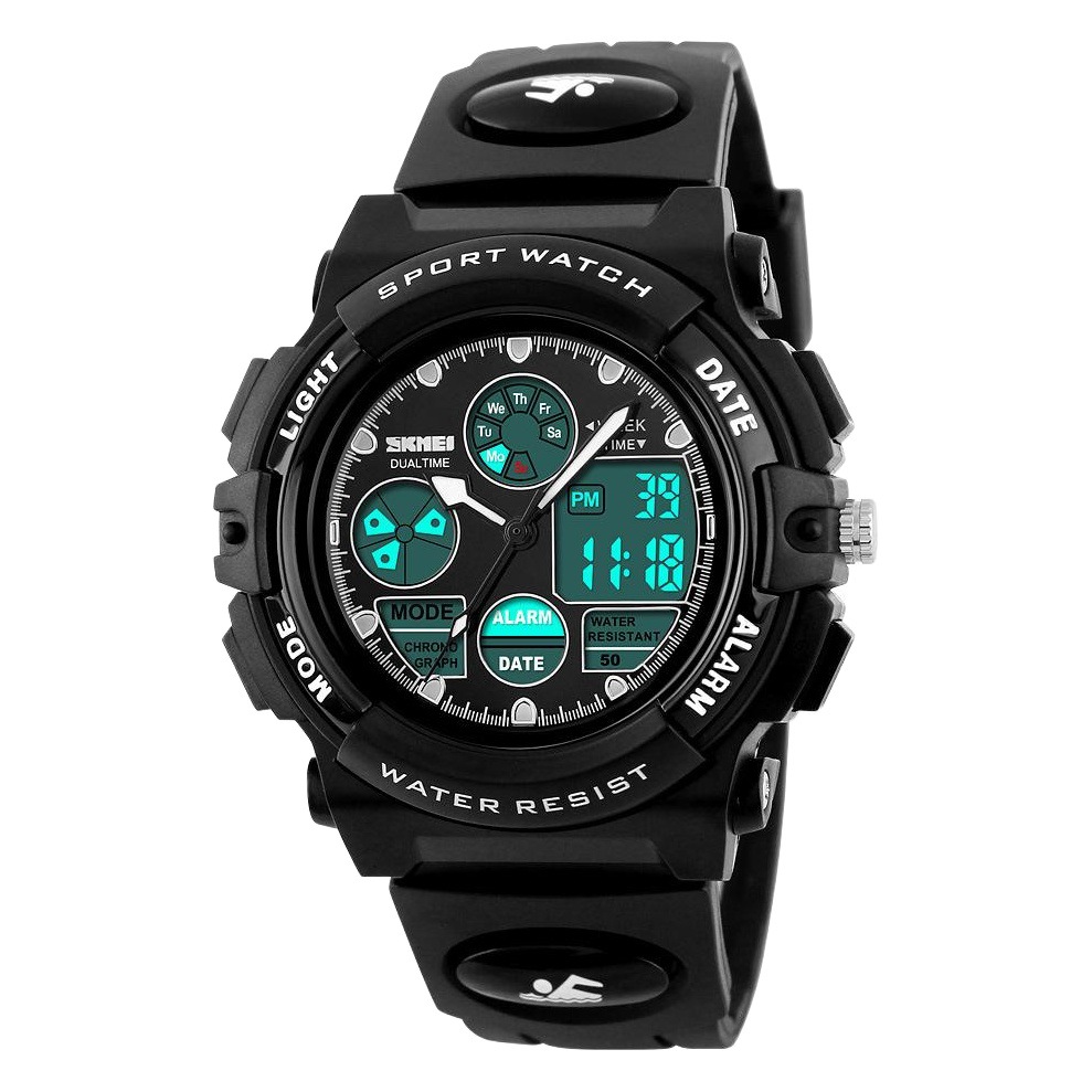 Skmei reloj electrónico para niños estudiante multifuncional luminoso impermeable reloj electrónico reloj LED para hombres