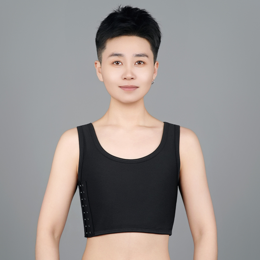 Side-strap seamless bra, no-show undergarment, suitable for cosplay, minimizes bust size, makes large breasts appear smaller, ideal for sports and students, shaping and supportive vest