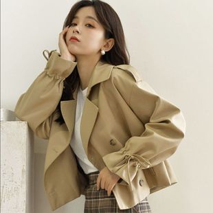 Tide, осенняя куртка, осенний короткий костюм, плащ, в корейском стиле, популярно в интернете