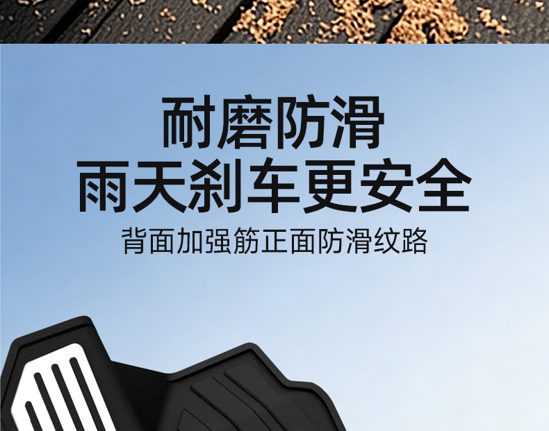 TPE injection-molded floor mats, 0 formaldehyde, one-piece molding, anti-fouling, easy to clean, universal half-cover car floor mats