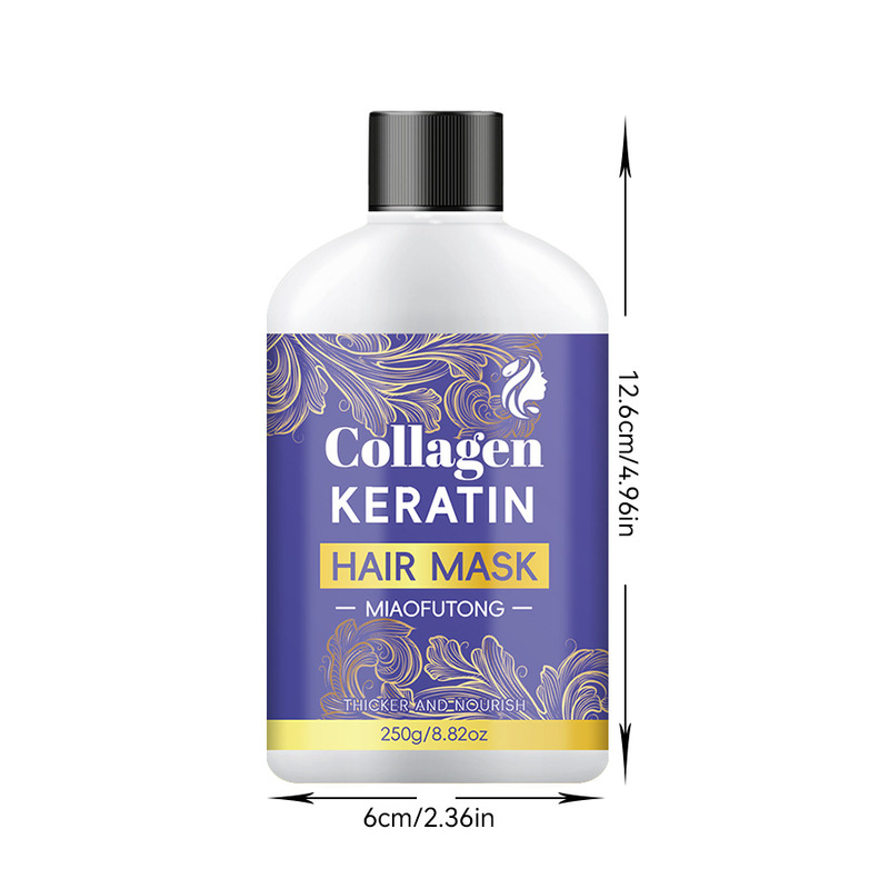 跨境热销Hair Mask角蛋白发膜保湿柔顺修护干枯毛躁防打结护发素|undefined