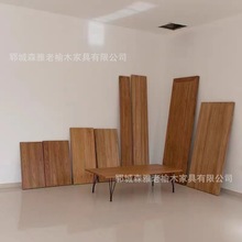 实木木板茶桌桌面老榆木板材复古做旧民宿飘窗板书桌面板装修板