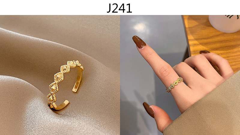 Fashion Solid Color Copper Inlay Artificial Diamond Rings 1 Piece