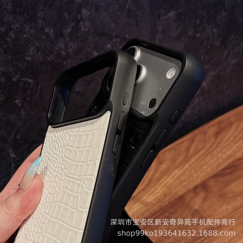Cuerpo de cocodrilo estampado transfronterizo para iPhone18 promox comercio exterior Amazon Apple 17 teléfono móvil