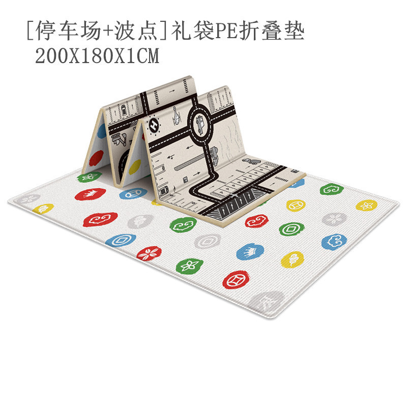 Bebé transfronterizo de doble cara estera de arrastre casa sala de estar juego estera engrosada plegable niños gateando Mat insípido
