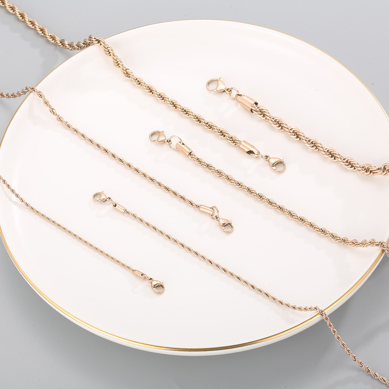 Necklace Classification 304 Stainless Steel Chain Material 1 Piece Quantity Fashion Geometric Solid Color Titanium Steel Plating Necklace 1 Piece