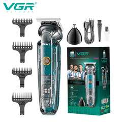 Vgr949クロスボーダーデジタル美容器透明ボディーレトロオイルヘッド電気バリカンヘアサロン家庭用防水電気バリカン