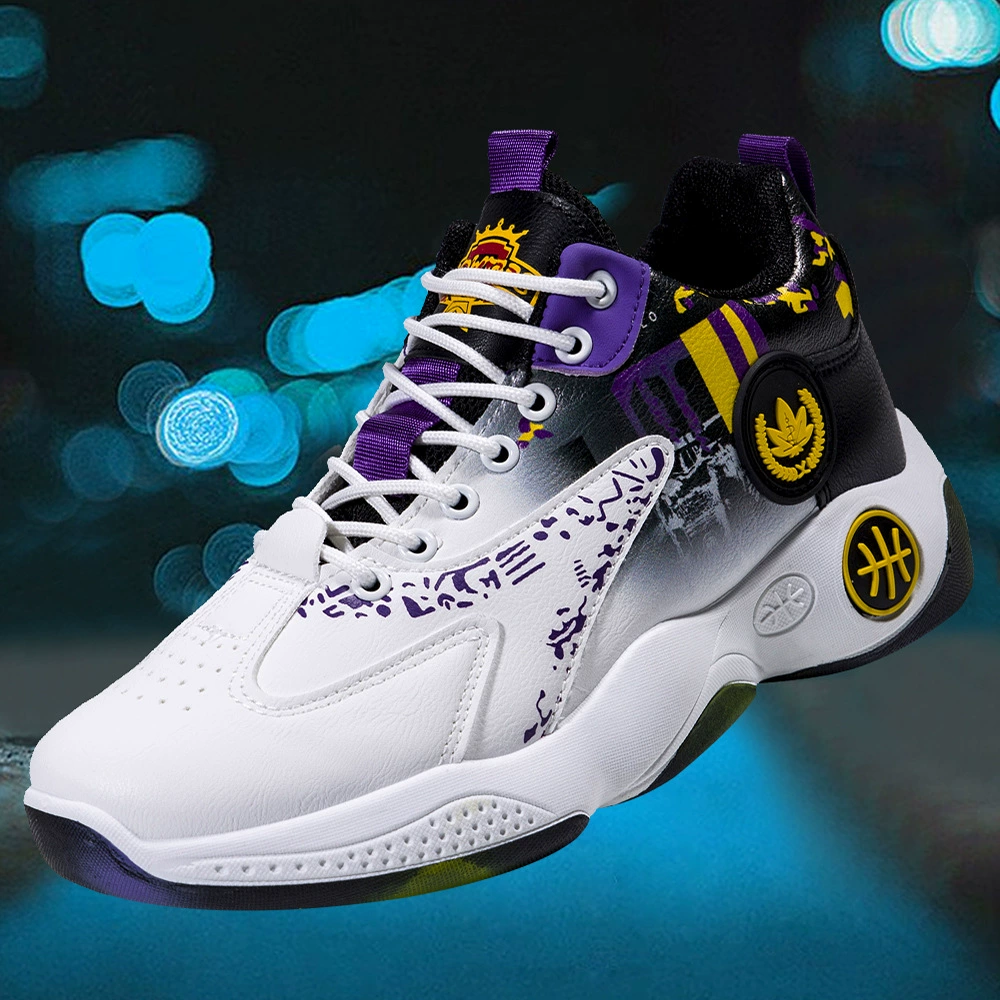 Внешняя торговля взрывающиеся мужские кроссовки 24 новых трендов дикие студенческие кроссовки с толстой подошвой нескользящие баскетбольные кроссовки мужская обувь