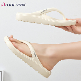 luofu luofu Flip-Flops New Style Outer Wear Non-slip Thick Bottom Women's All-match Comfortable Soft Bottom Beach Sandals
