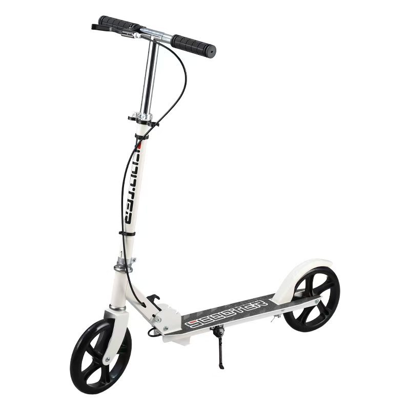 Nuevo scooter infantil resistente, scooter urbano plegable de dos ruedas grandes para jóvenes, con freno de mano para adultos.