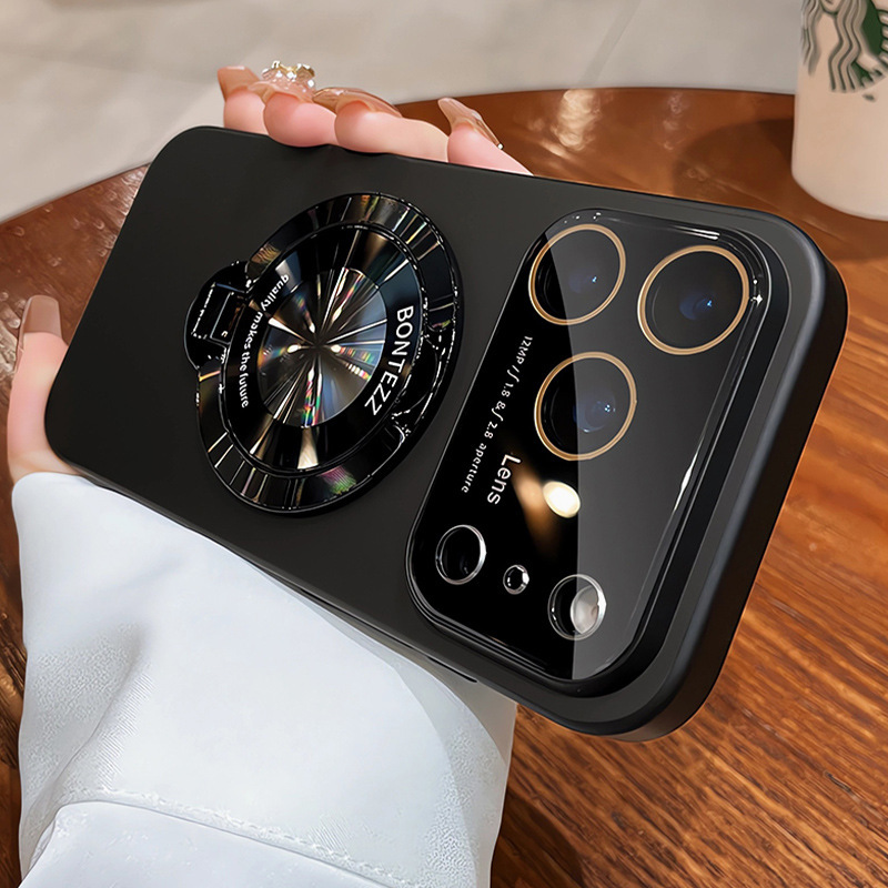 适用iPhone17PROMAX手机壳肤感磨砂苹果17Air大视窗磁吸支架防摔|undefined