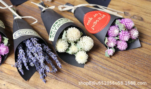 迷你小花束千日红薰衣草兔尾草礼品干花花束礼品定制 种苗花卉网