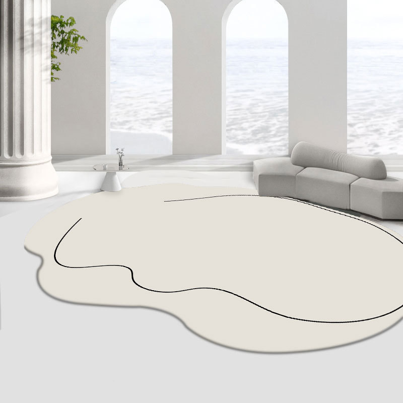 Estilo nórdico irregular alfombra de terciopelo de cristal sala de estar sofá mesa de café alfombra de piso estudio tocador estera antideslizante