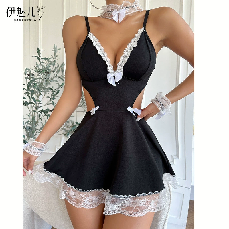 Кружевное белье, сексуальная пижама, AliExpress, Wish, европейский стиль, V-образный вырез, утягивающий эффект