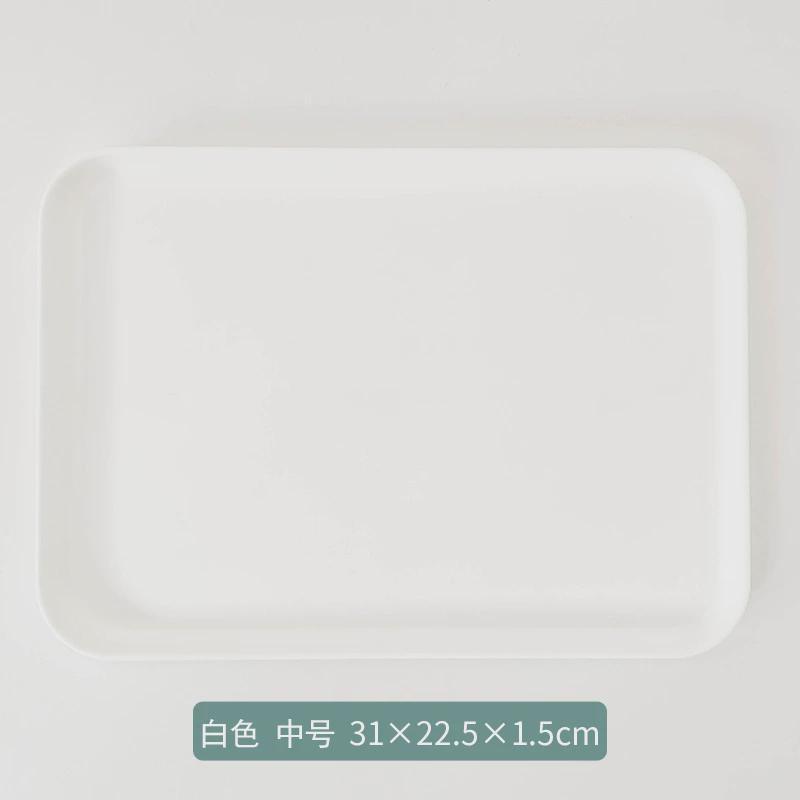 2 Size Plastic Fruit Dessert Tray Desktop Food Storage Plate