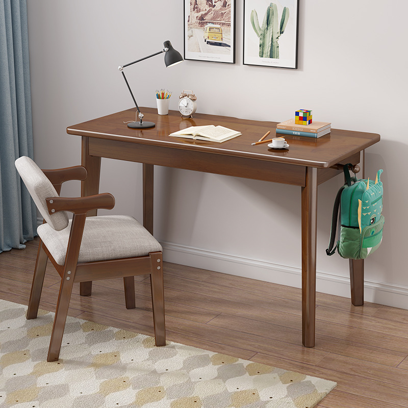Escritorio de la computadora de madera maciza nórdica moderna mesa de hogar dormitorio simple Escritorio de estudio escritorio de roble