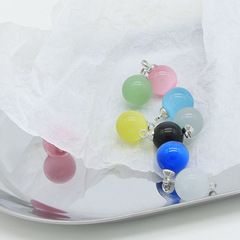 優朵 玻璃貓眼石紐扣針織開衫扣子 女衣領裙襯衫毛衣鈕扣銀底金屬