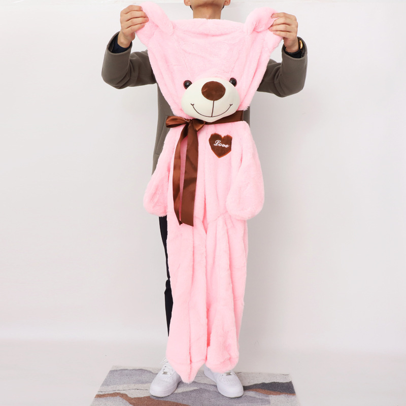 Al por mayor oso de peluche cáscara de cuero de peluche de juguete Corazón Oso bufanda Oso De cuero Shell muñeca almohada grande