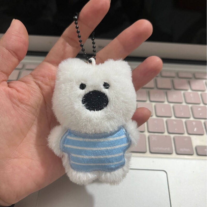 漫画ぬいぐるみクマ私たち三人ウエストハイランドシリーズキーホルダーカップル人形バッグペンダント DIY アクセサリー|undefined