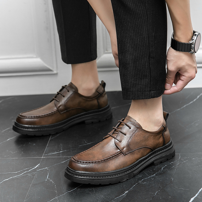 2024 primavera y verano zapatos de cuero de hombre zapatos de oficina formal con suela suave zapatos de cuero resistentes al desgaste para hombres zapatos de cuero de negocios casuales versátiles