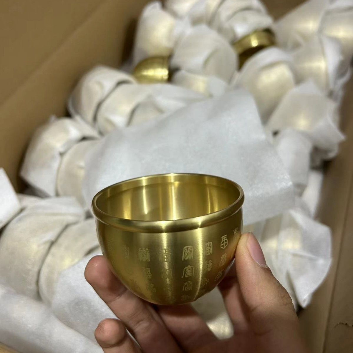 Pure Brass Rice Container Fortune Tub Gathering Treasure Basin Desktop Small Ornament Ashtray Study Decoration Yiwu Factory Wholesale