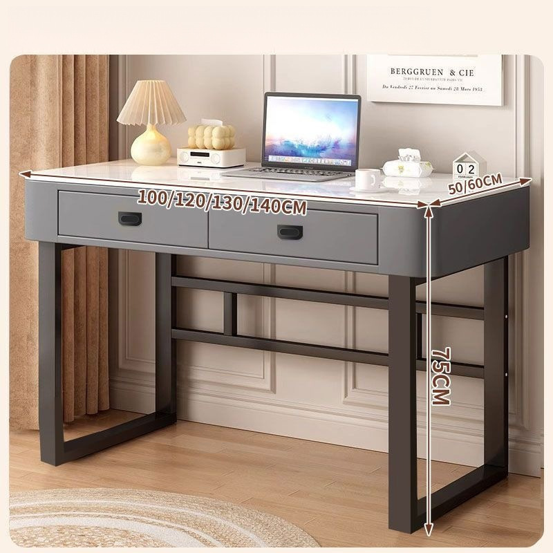 Italian-style light luxury table, computer desk, home bedroom dressing table, simple integrated study table, desktop office desk, writing desk