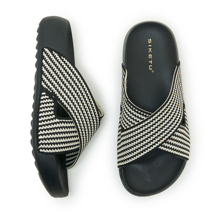 Dép sandal nữ xỏ ngón đế dày thoáng khí, nhẹ êm, phù hợp mùa hè — màu đen, màu hồng, màu kaki, màu mơ chi tiết 41