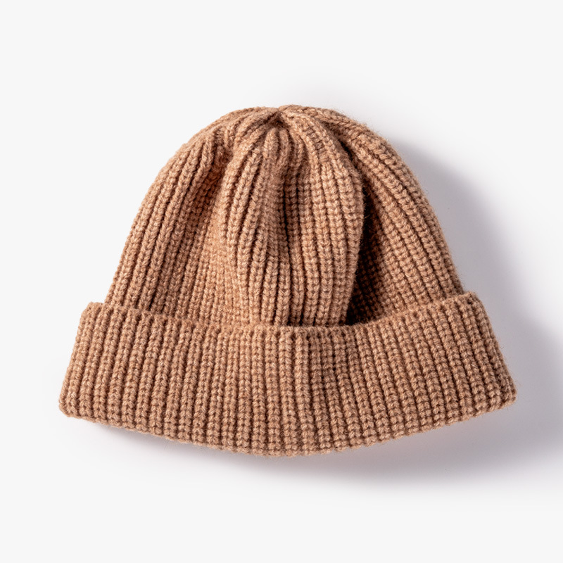 Sombrero de punto otoño e invierno cálido sombrero de lana de color sólido para hombres y mujeres mismo estilo pareja padre-hijo sombrero protección para los oídos cara adelgazante estilo coreano