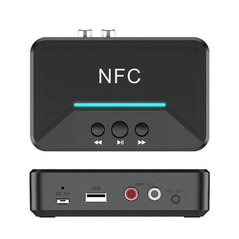 Bluetooth 5.3 приёмник с NFC, беспроводной Bluetooth адаптер, RCA/USB-плеер, десктопный Bluetooth приёмник