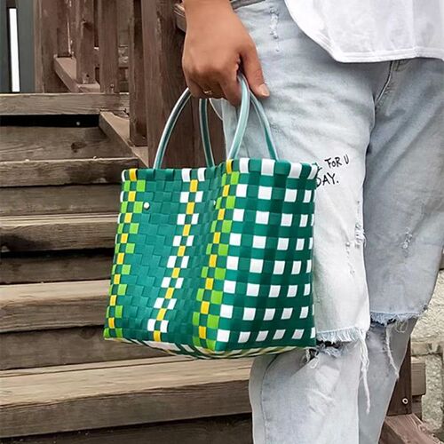 Wholesale fashionable beach bags woven basket colorful basket handmade woven basket storage basket
