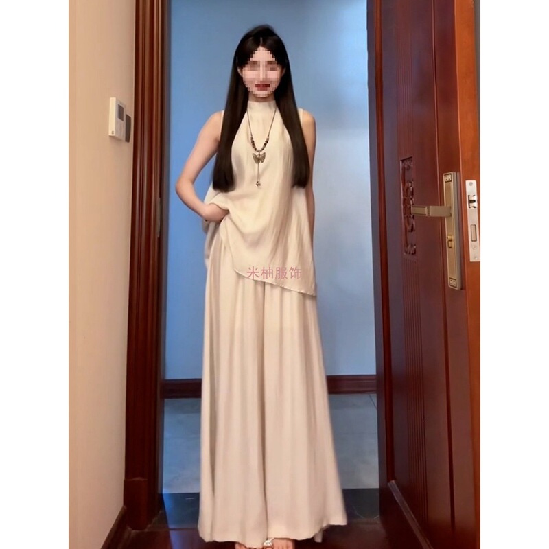 New Chinese-Style National Style Sleeveless Dress for Women, Summer 2026 New Model, Petite, Cool and Zen-Inspired Set with Skirt and Pants New Chinese-Style National Style Sleeveless Dress for Women, Summer 2026 New Model, Petite, Cool and Zen-Inspired Set with Skirt and Pants