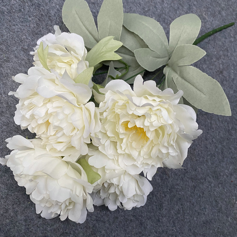 No. 5 Beam Simulation Peony Flower Wedding Hall Arch Road Lead Shooting Props Fake Flower Decoration Simulation Peony Flower Head