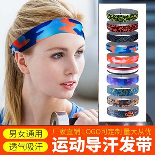 Fitness Headband Men's Sports Sweat-Absorbing Band Women's Basketball Running Sweat-guiding Headband Sweat-protecting Headband