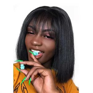 Peluca de pelo corto de las mujeres nueva moda Peluca de cabeza completa de fibra química cabeza de onda completa superior de pelo corto Peluca de cabeza BOBO